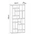HANAH HOME Polica za knjige Nicola Antique Walnut