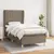 Greatstore Box spring postelja z vzmetnico taupe 90x190 cm blago