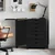 Vidaxl Rolling Cabinet z mizo MOSS Black Solid Wood Pine