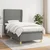 vidaXL Box spring postelja z vzmetnico temno siva 90x190 cm blago