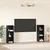 Set TV komoda Zidne 2 pcs Crni hrast 107 x 35 x 37 cm