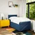 VIDAXL Box spring postelja z vzmetnico modra 100x200 cm blago