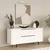 Hanah Home Komoda 160x74,3x44,5cm Bela