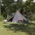 Tipi šator s krovom Siva i narančasta 560 x 560 x 300 cm taft