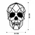 Opviq Zidna dekoracija Skull, 50x35 cm, 1.2mm, Crna