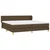 Vidaxl Box spring postelja z vzmetnico temno rjav 200x200 cm blago