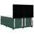 Vidaxl Box spring postelja z vzmetnico temno zelena 140x200 cm žamet