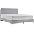 MID.YOU POSTELJA BOXSPRING x , tekstil, leseni material svetlo siva