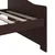 Vidaxl Trosed z ležiščem temno rjava trdna borovina 90x200 cm