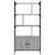 Regal za knjige s vratima boja hrasta 76,5x30x154,5 cm drveni