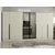 Hanah Home ormar sa reflektujućim staklom Nisa 20624, 360 cm, peščar