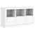 Komoda s LED svjetlima bijela 123 x 37 x 67 cm