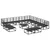 Sjedeća garnitura za vrt s jastukom 14 pcs Crna Aluminij
