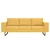 2-dijelni set sofa od tkanine žuti