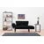 Atelier del Sofa Dvosed na razvlačenje Nitta 155x85x70cm Crni