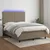 Vidaxl Box spring postelja z vzmetnico LED taupe 140x190 cm blago