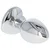 Metalni Butt Plug Kristal - Crvena, 8cm x 4cm