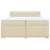 Vidaxl Box spring postelja z vzmetnico krem 200x200 cm blago
