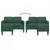 Sofa 2-sjed s ležaljkom u obliku slova L tamno zelena 125 cm