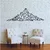 WallXpert metalni zidni ukras 5106, geometrijski planinski venac, 76 x 25 cm, crni