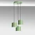 Opviq Luster Duz-195, 75-110cm, 45 cm, 3xE27, IP20, Zeleni