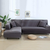 VivoVita Stretch&Sit SOFA – Raztegljive prevleke za sedežno garnituro - KOTNA SEDEŽNA (2x dvosed), siva