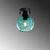 Opviq Zidna lampa Benek-15-14372, 15x15x18cm, IP20, Crna