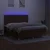 Vidaxl Box spring postelja z vzmetnico LED temno rjava 160x200cm blago