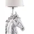 Opviq Horse White Silver Stona lampa, Srebrno-Bela