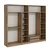 Hanah Home Garderober Kale-7520, 270x235x52 cm, Braon