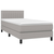 Krevet box spring s madracem LED svjetlosivi 90x200 cm tkanina