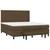 Vidaxl Box spring postelja z vzmetnico temno rjava 160x200 cm blago