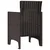 Vidaxl Vrtni Stol z blazino 4 szt. Rjava 53 x 49 x 85 cm Polipropilen