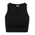 Womens Cropped Rib Top Black
