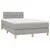 Vidaxl Box spring postelja z vzmetnico LED sv. siva 120x190 cm blago