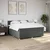 Vidaxl Box spring postelja z vzmetnico temno siva 180x200 cm blago