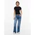 Tommy Jeans Majica Logo Slim črna/bela