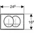GEBERIT tipka za vodokotlić BASIC DELTA 20 115.100.46.1