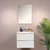 HANAH HOME Kupatilski ormarić sa umivaonikom i ogledalom (2 komada) Simple 60 White