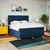 Vidaxl Box spring postelja z vzmetnico modra 200x200 cm blago