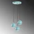 Opviq Luster Top-15-241-1, 45-111cm, O45 cm, 3xE27, Tirkizni