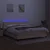 vidaXL Box spring postelja z vzmetnico LED krem 160x200 cm blago