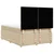 vidaXL Box spring postelja z vzmetnico krem 140x200 cm blago