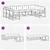 Set vanjskih sofa s jastukom 9 pcs Bijela i crna