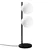 Opviq Stona lampa 2 x E14 Socket, Crna
