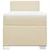 VIDAXL Box spring postelja z vzmetnico krem 90x190 cm blago