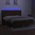 Vidaxl Box spring postelja z vzmetnico LED temno rjava 200x200cm blago