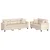 2-dijelni set sofa s jastucima bež od mikrovlakana