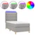 shumee Box spring postelja z vzmetnico LED svetlo siva 80x200 cm blago