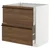 METOD / MAXIMERA Pod.element, 2fronta/2vis.fioke, bela/Stensta tamnobraon jasenov furnir, 80x60 cm